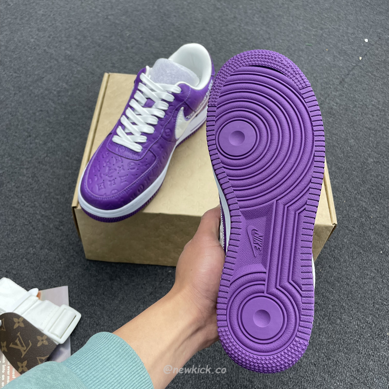 Lv X Nike Air Force 1 Low Purple (3) - newkick.vip