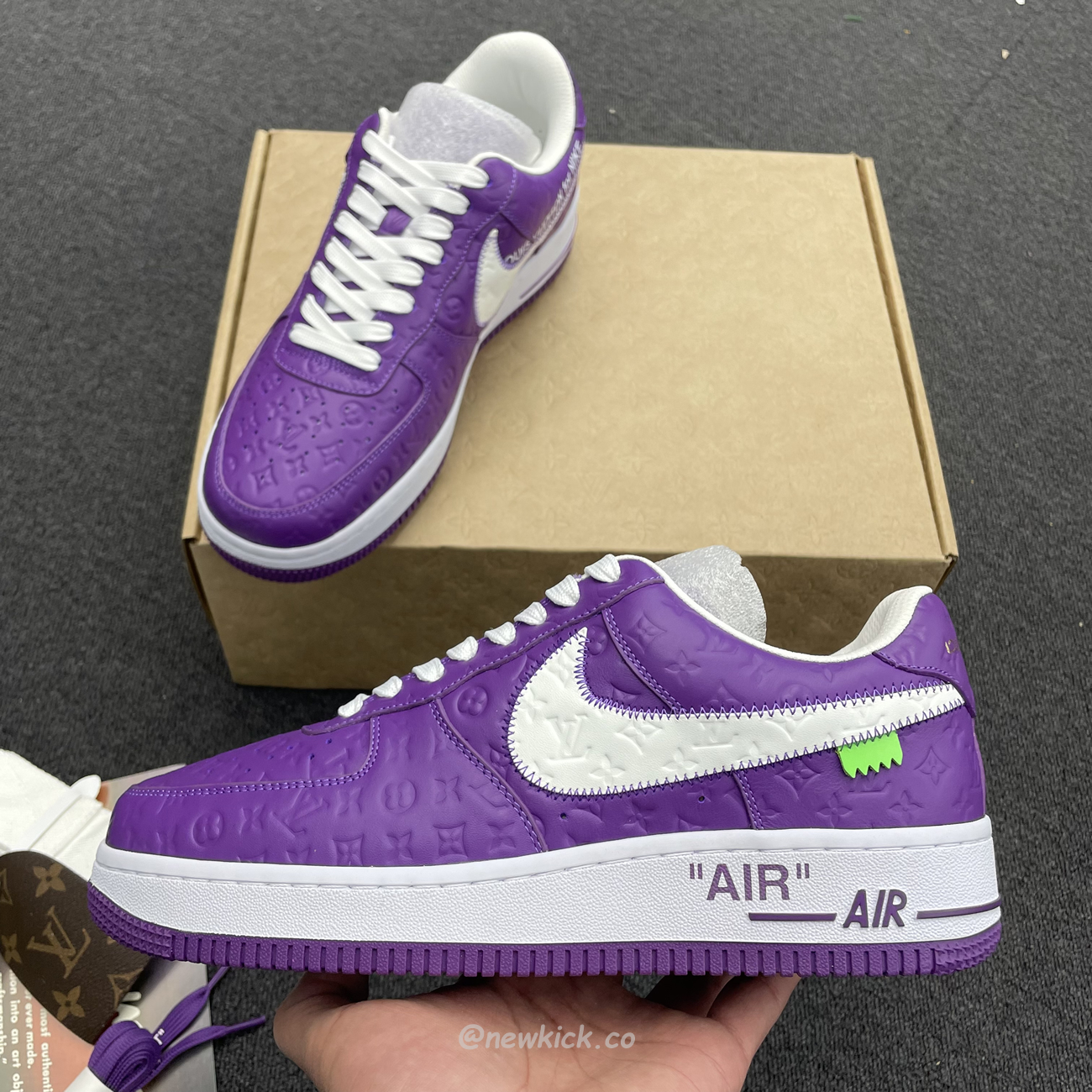 Lv X Nike Air Force 1 Low Purple (7) - newkick.vip