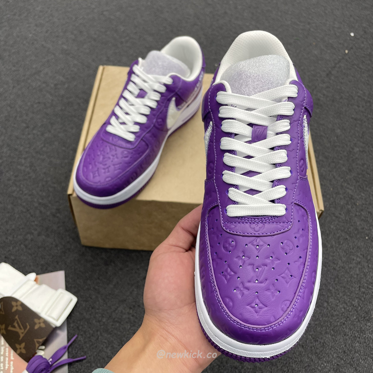 Lv X Nike Air Force 1 Low Purple (8) - newkick.vip