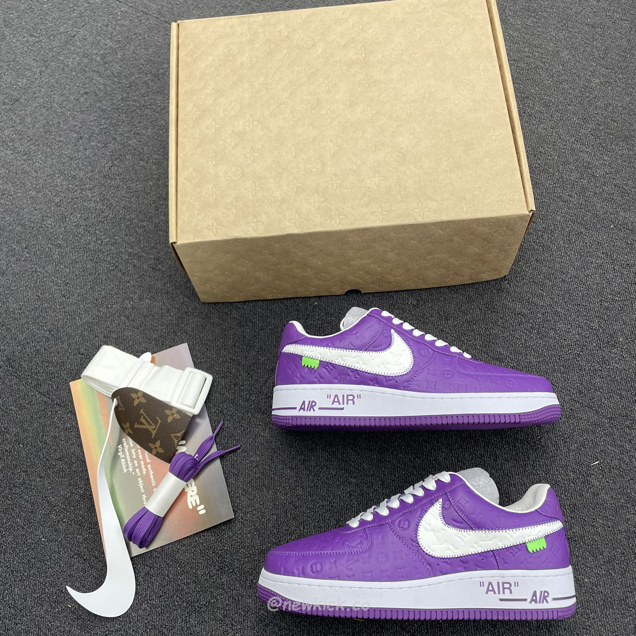 Lv X Nike Air Force 1 Low Purple (9) - newkick.vip