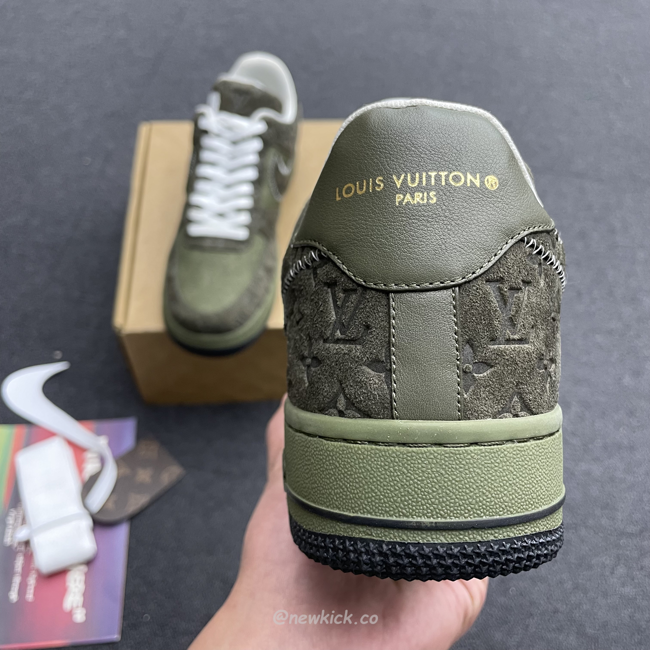 Lv X Nike Air Force 1 Low Green (3) - newkick.vip