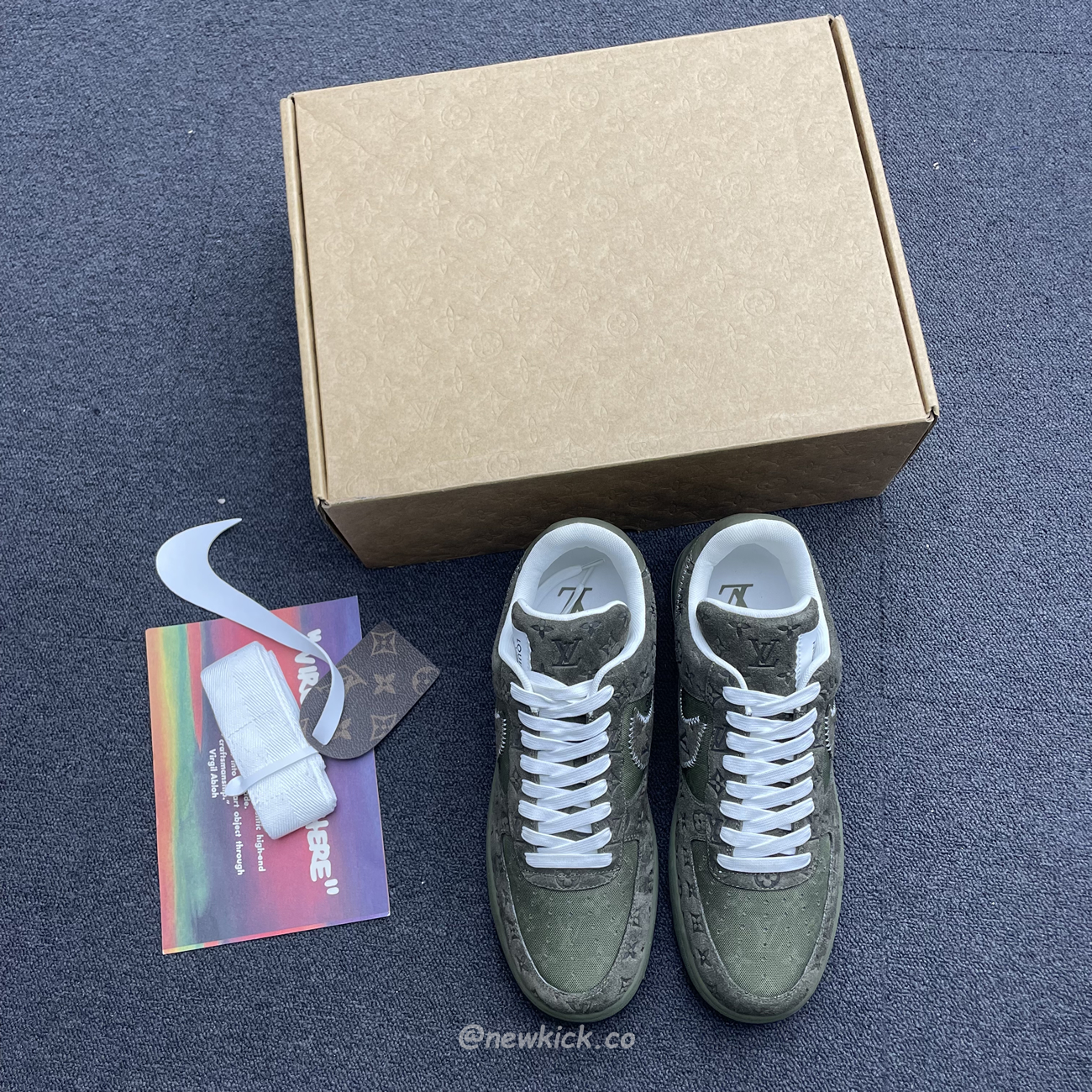 Lv X Nike Air Force 1 Low Green (5) - newkick.vip