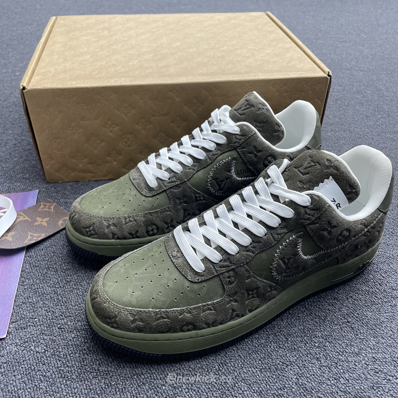 Lv X Nike Air Force 1 Low Green (7) - newkick.vip