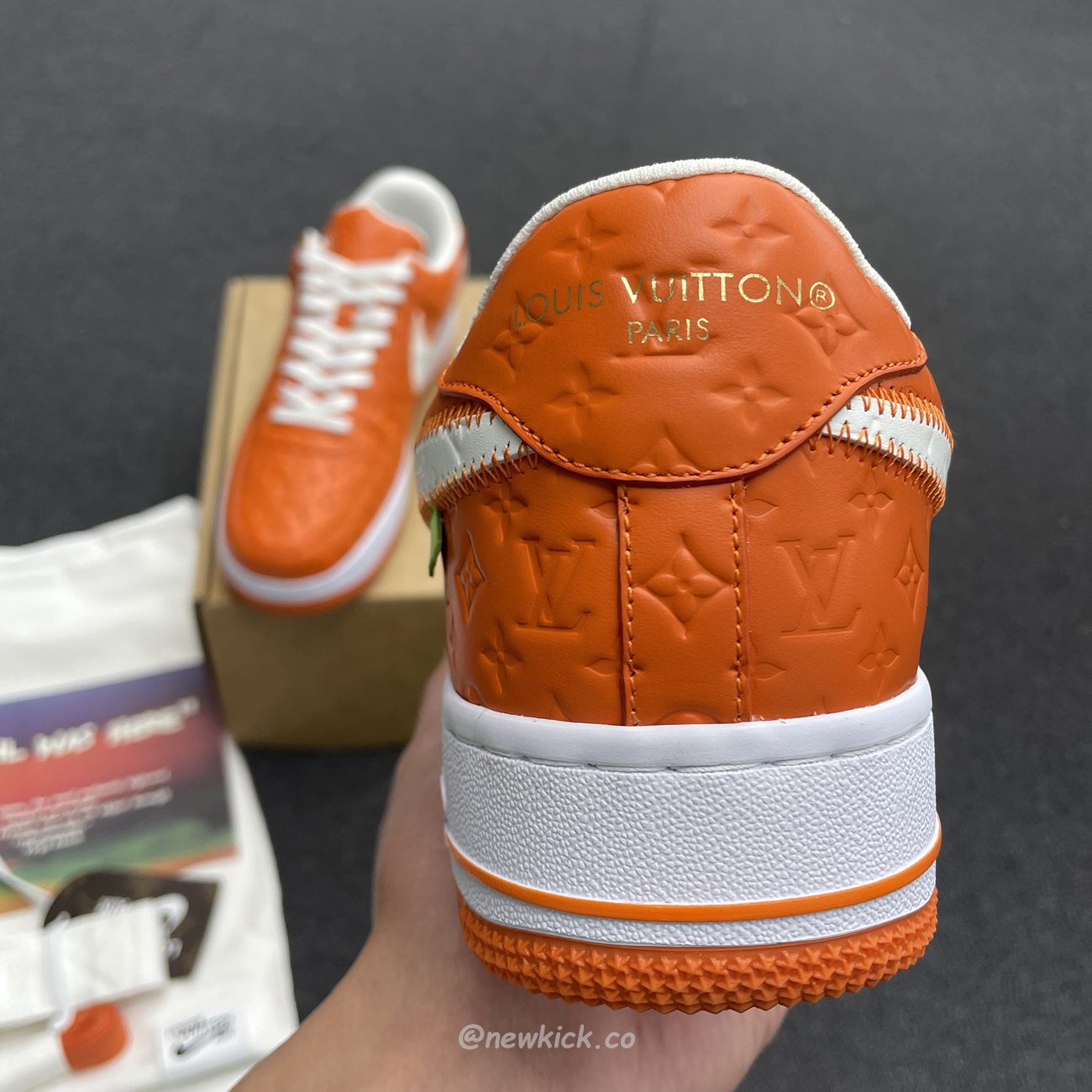 Lv X Nike Air Force 1 Low Orange (3) - newkick.vip