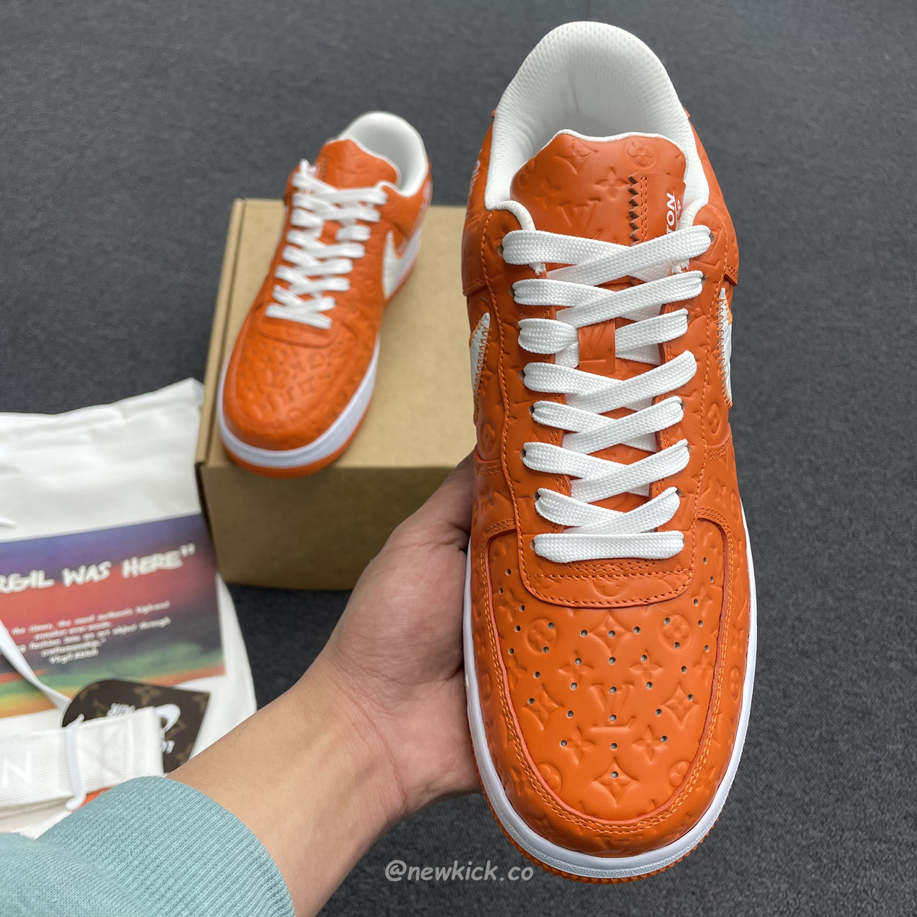 Lv X Nike Air Force 1 Low Orange (4) - newkick.vip