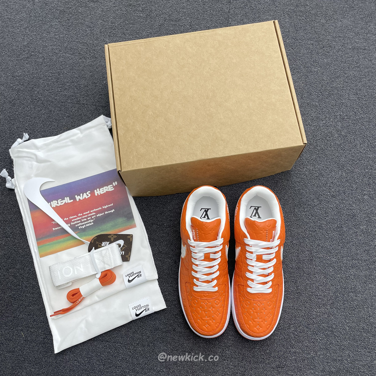 Lv X Nike Air Force 1 Low Orange (7) - newkick.vip