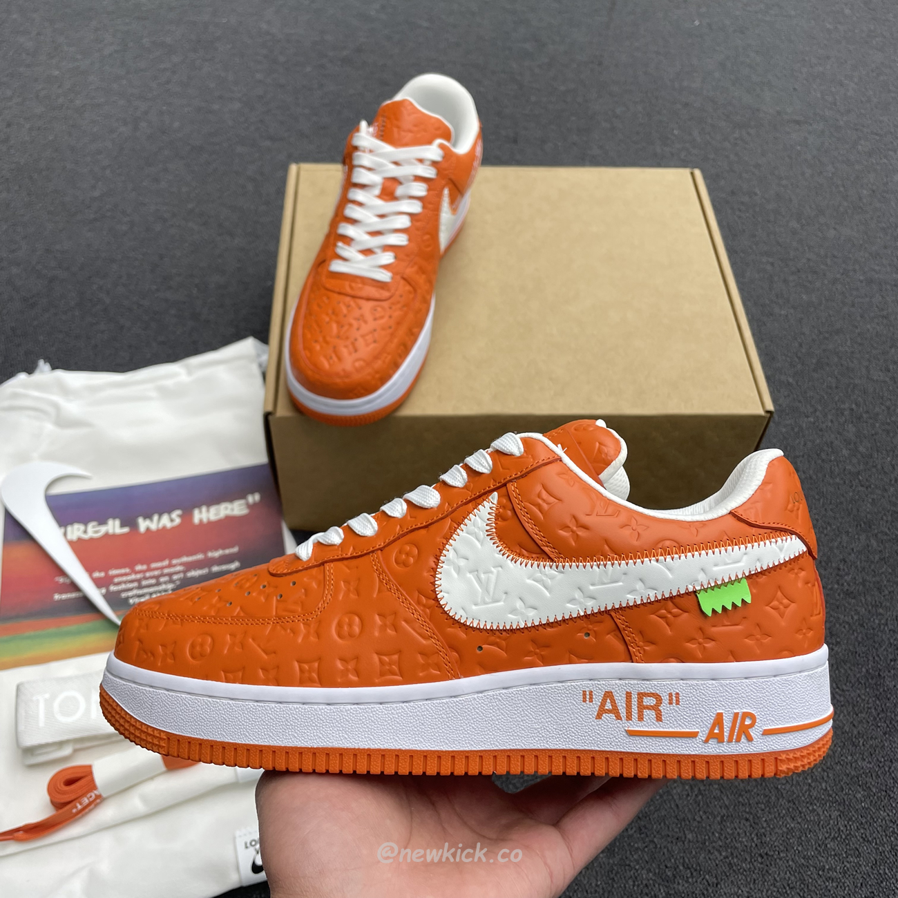 Lv X Nike Air Force 1 Low Orange (8) - newkick.vip