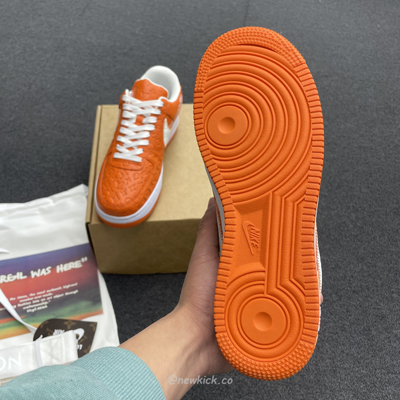 Lv X Nike Air Force 1 Low Orange (9) - newkick.vip