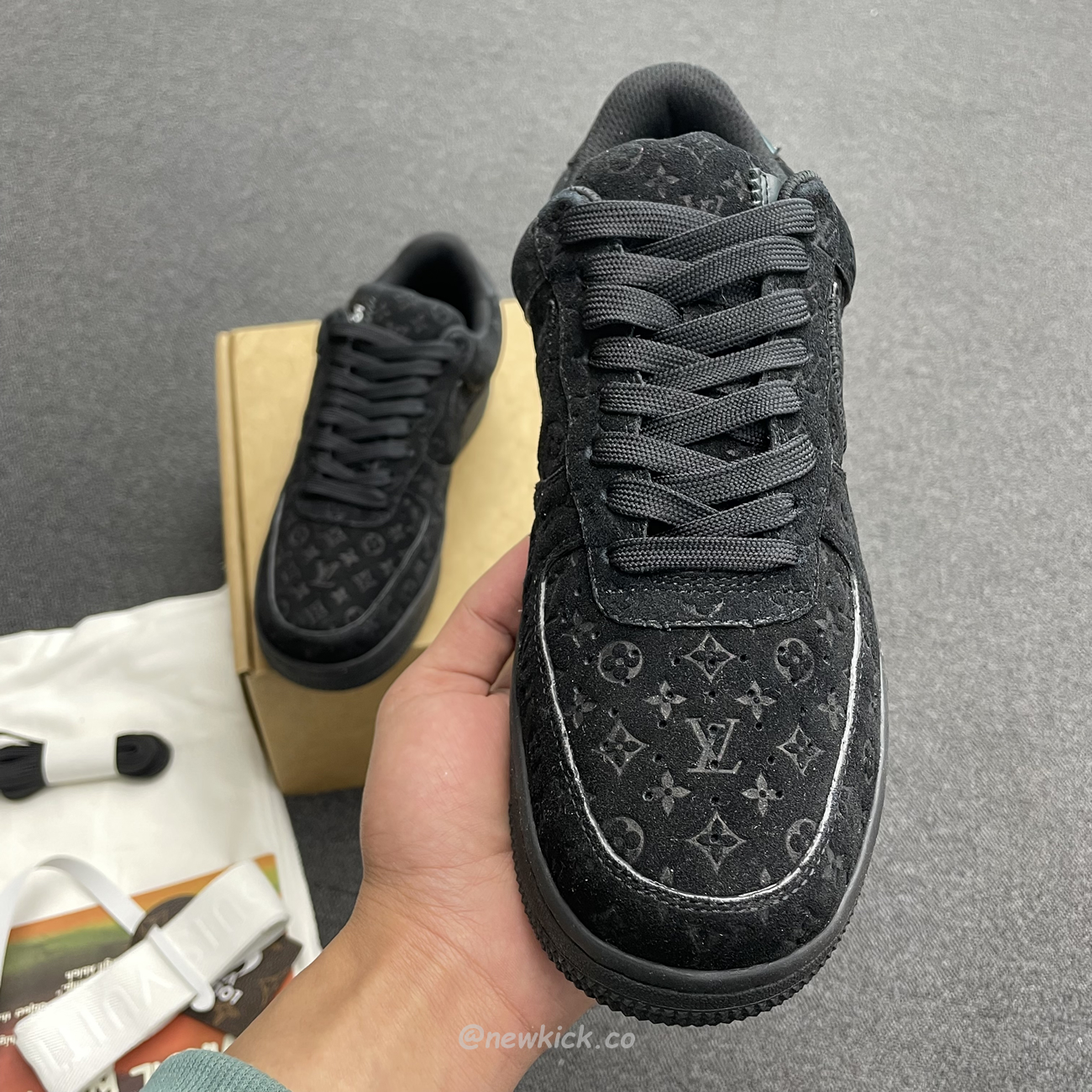 Louis Vuitton Nike Air Force 1 Low By Virgil Abloh Black (10) - newkick.vip