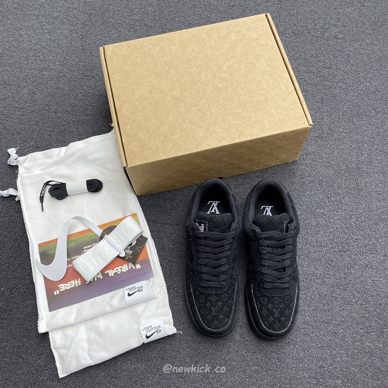 Louis Vuitton Nike Air Force 1 Low By Virgil Abloh Black (11) - newkick.vip