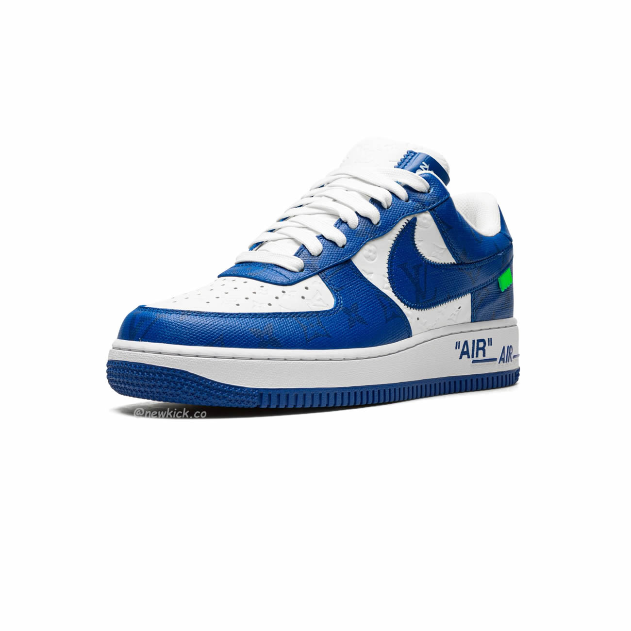 Louis Vuitton Nike Air Force 1 Low By Virgil Abloh White Green Royal (14) - newkick.vip