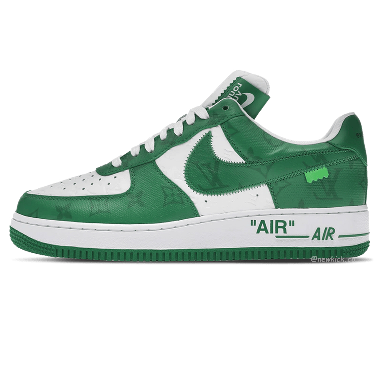 Louis Vuitton Nike Air Force 1 Low By Virgil Abloh White Green Royal (20) - newkick.vip