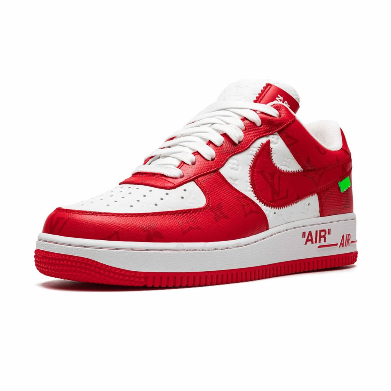 Louis Vuitton Nike Air Force 1 Low By Virgil Abloh White Green Royal (40) - newkick.vip