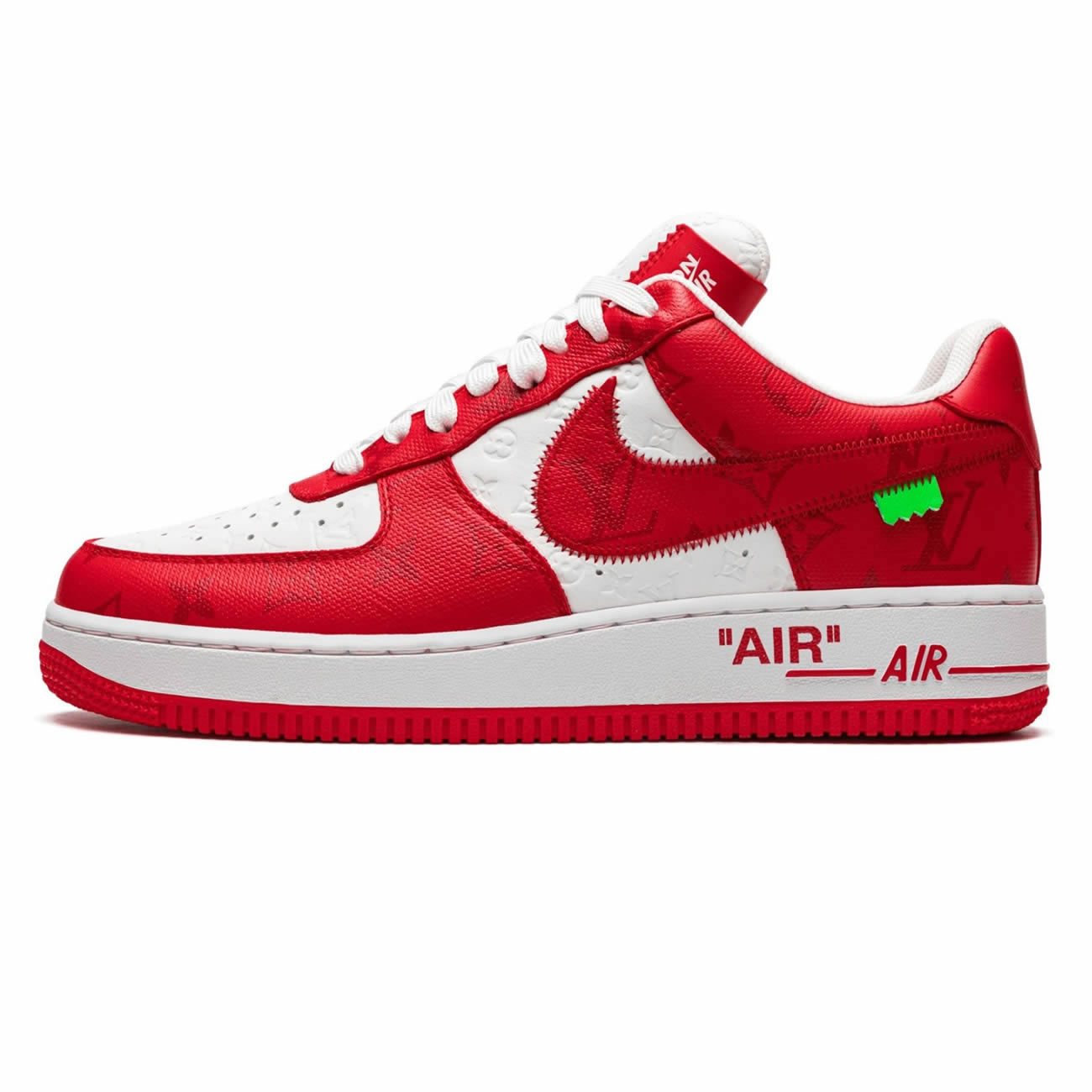 Louis Vuitton Nike Air Force 1 Low By Virgil Abloh White Green Royal (41) - newkick.vip