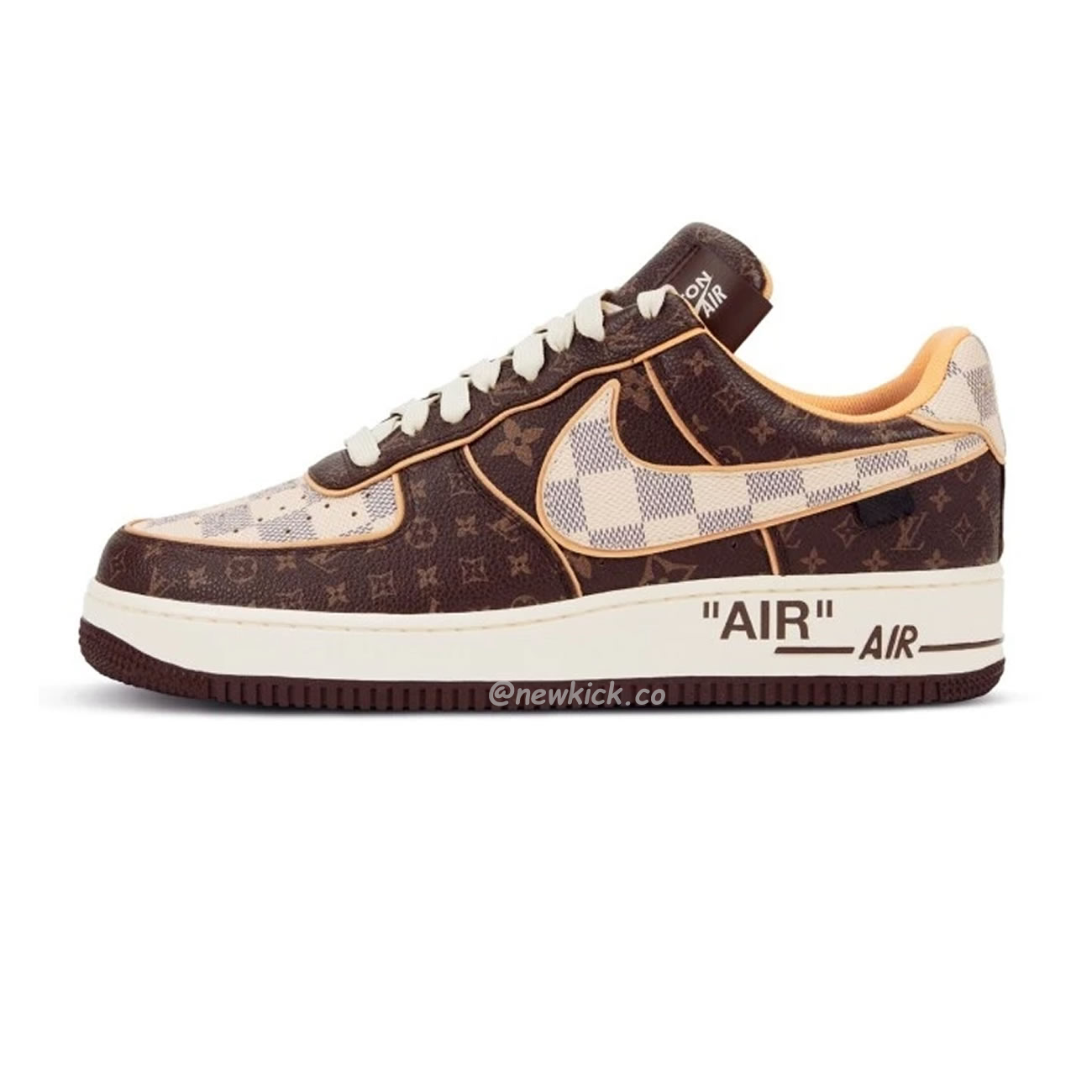 Nike Air Force 1 Low Louis Vuitton Monogram Brown Damier Azur (9) - newkick.vip