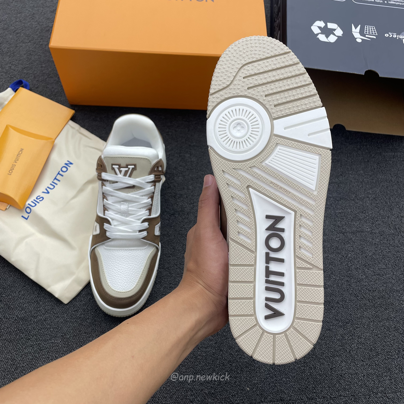 Louis Vuitton Lv Trainer White Brown Ag6u3amdbjn430 (5) - newkick.vip