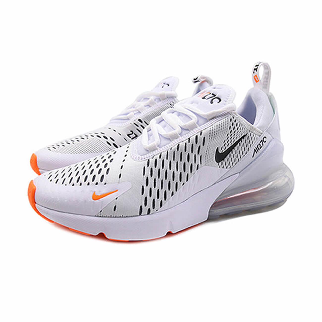 Nike Air Max 270 White Black Total Orange Ah8050 106 (3) - newkick.vip