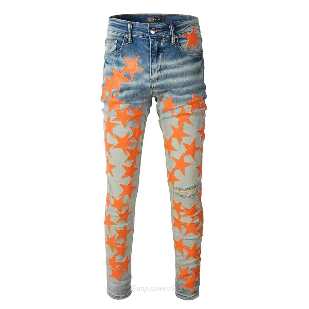 Amiri Chemist Denim Stars Skinny Jean Orange (1) - newkick.vip