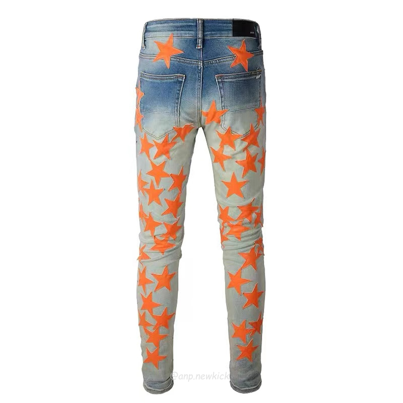 Amiri Chemist Denim Stars Skinny Jean Orange (3) - newkick.vip