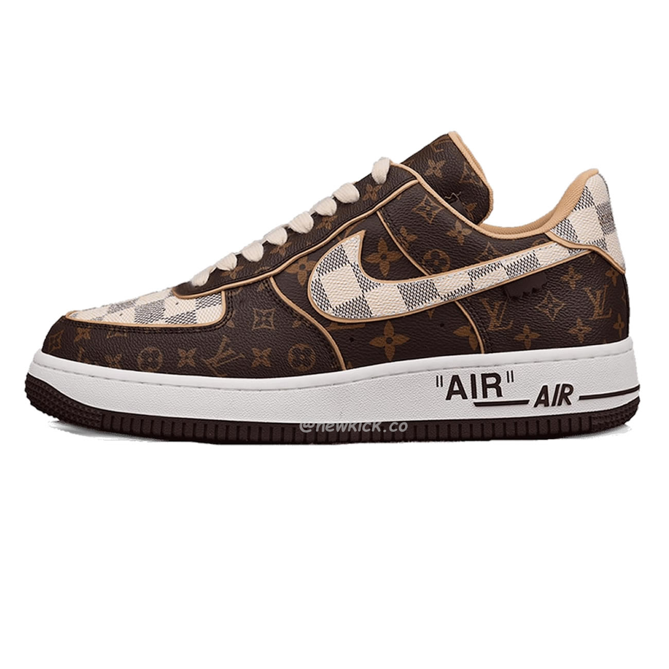 Nike Air Force 1 Low Louis Vuitton Monogram Brown Damier Azur (1) - newkick.vip