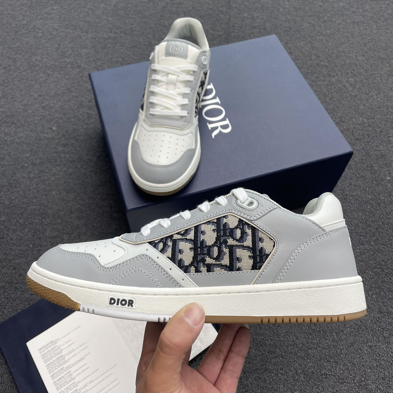 Dior B27 Low Gray White Beige Black 3sn272zir H165 H173 H965 H068 (10) - newkick.vip