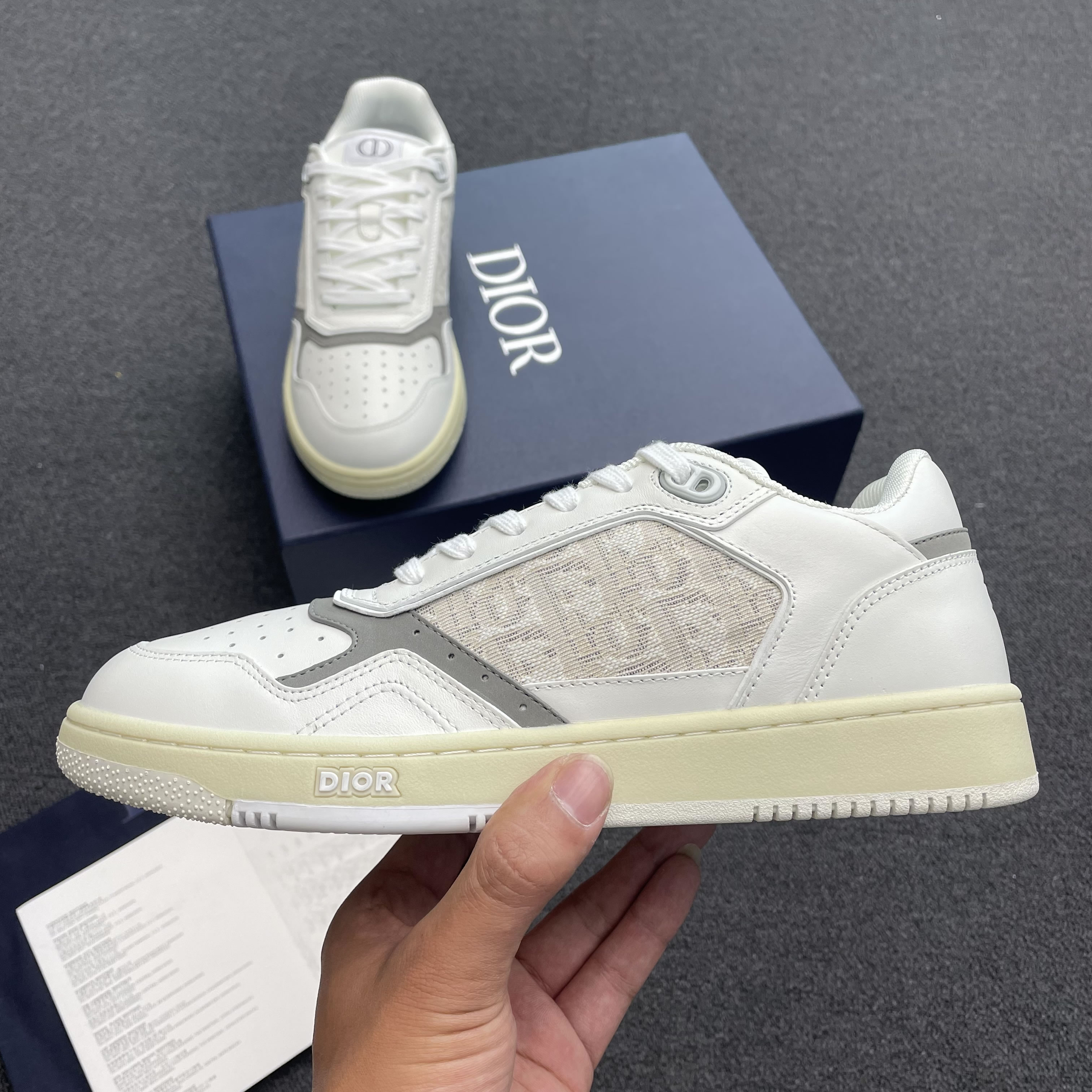 Dior B27 Low Gray White Beige Black 3sn272zir H165 H173 H965 H068 (15) - newkick.vip