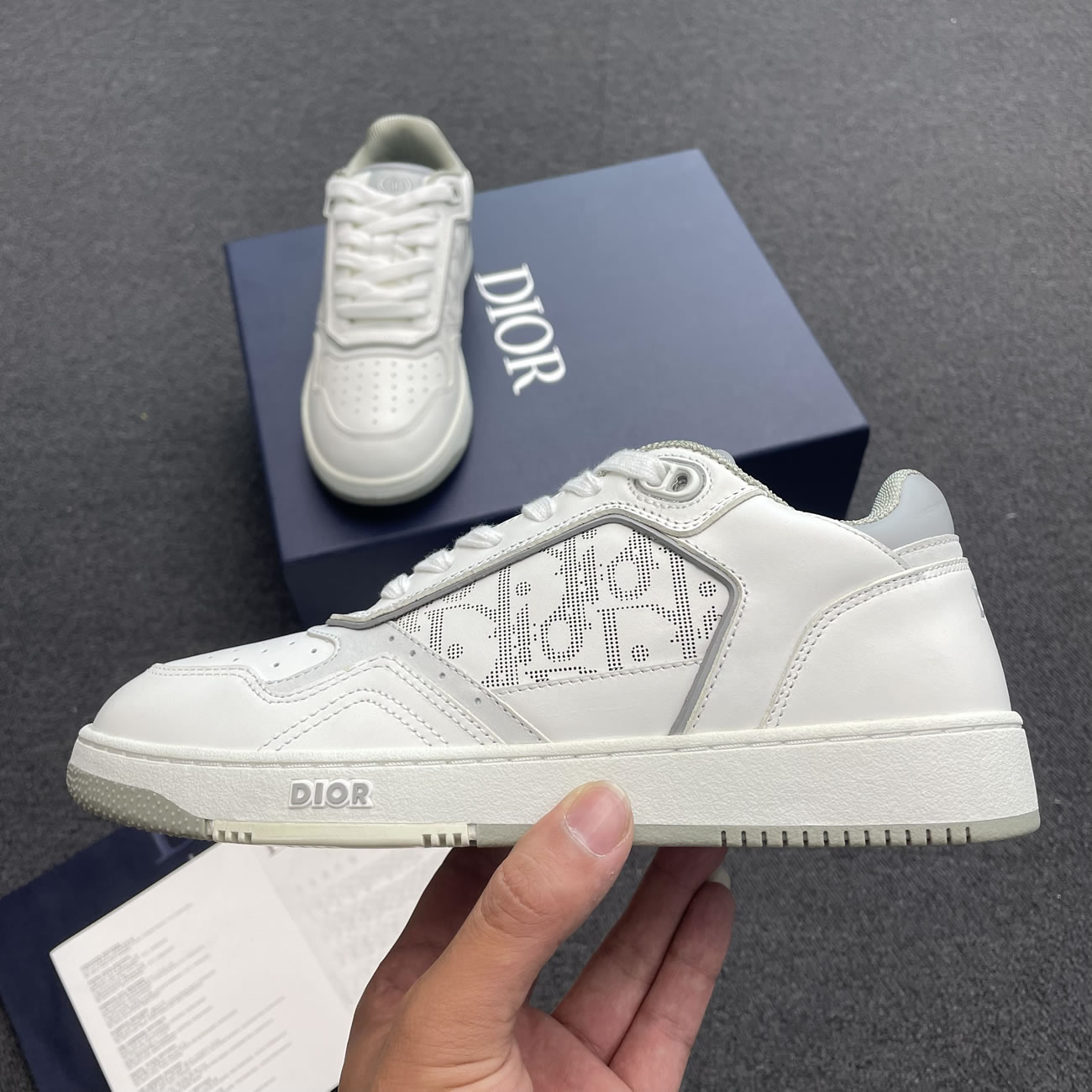 Dior B27 Low Gray White Beige Black 3sn272zir H165 H173 H965 H068 (23) - newkick.vip