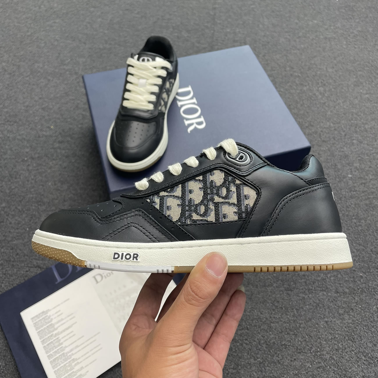 Dior B27 Low Gray White Beige Black 3sn272zir H165 H173 H965 H068 (3) - newkick.vip