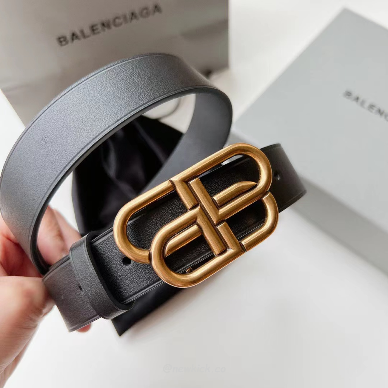 Balenciaga Bb Logo Belt (7) - newkick.vip