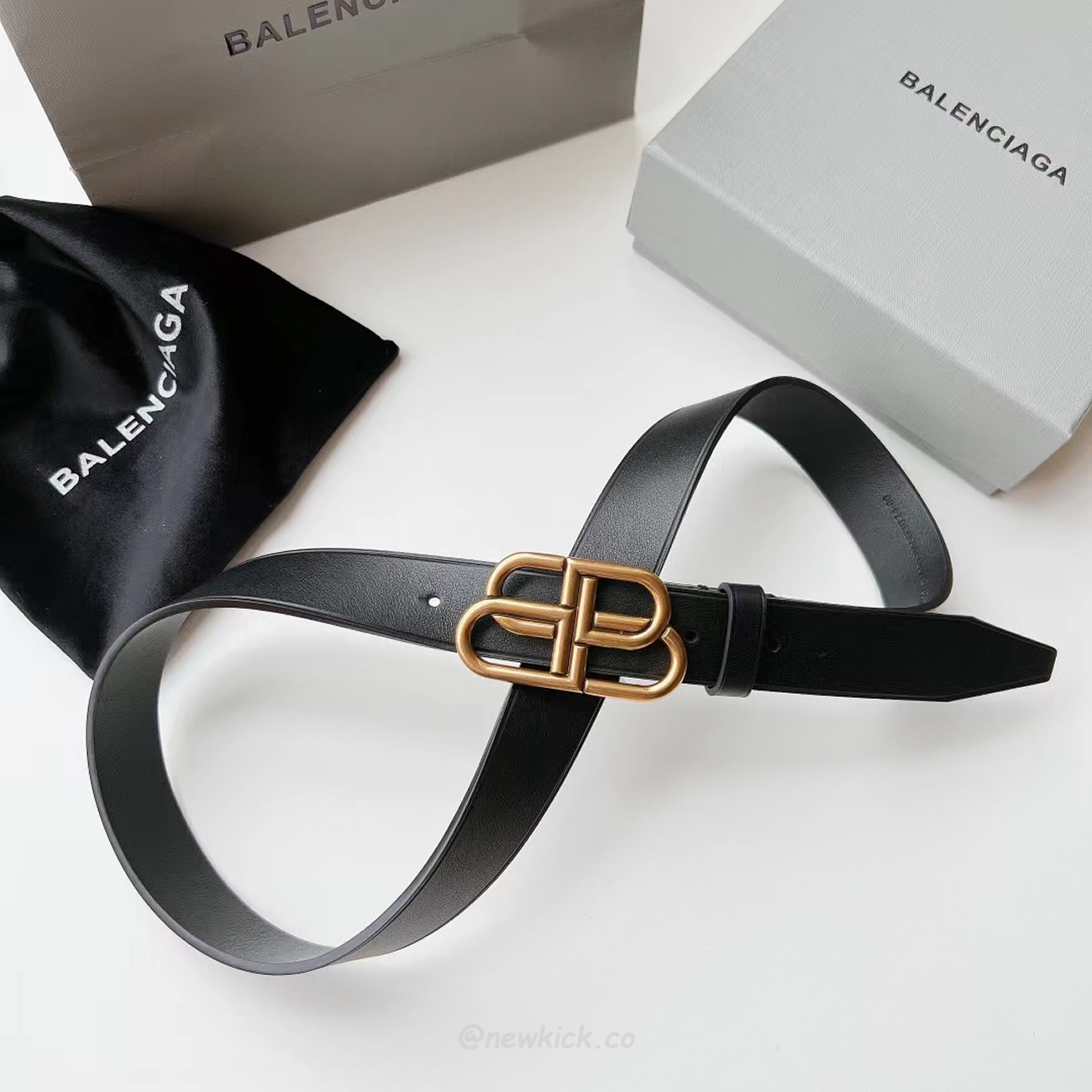 Balenciaga Bb Logo Belt (8) - newkick.vip