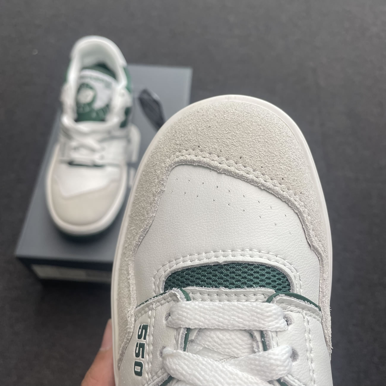 New Balance 550 White Green Bb550wt1 (2) - newkick.vip