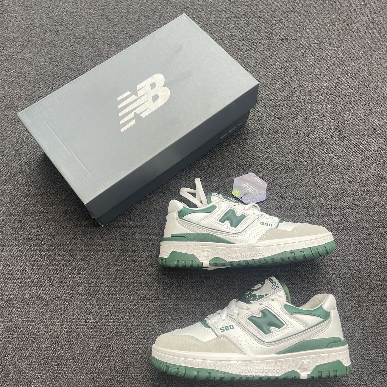 New Balance 550 White Green Bb550wt1 (7) - newkick.vip