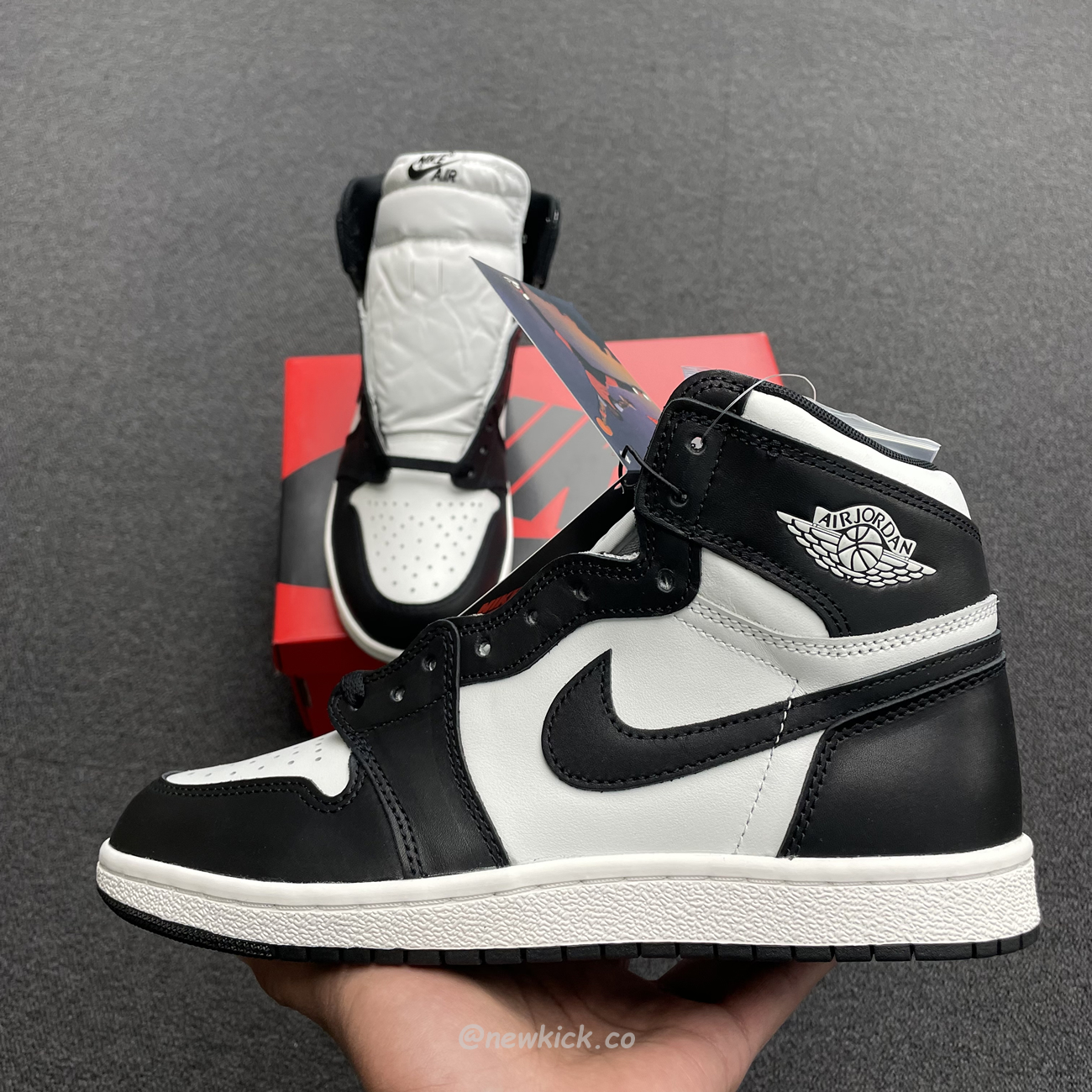 Air Jordan 1 Retro High 85 Black White 2023 Bq4422 001 (8) - newkick.vip