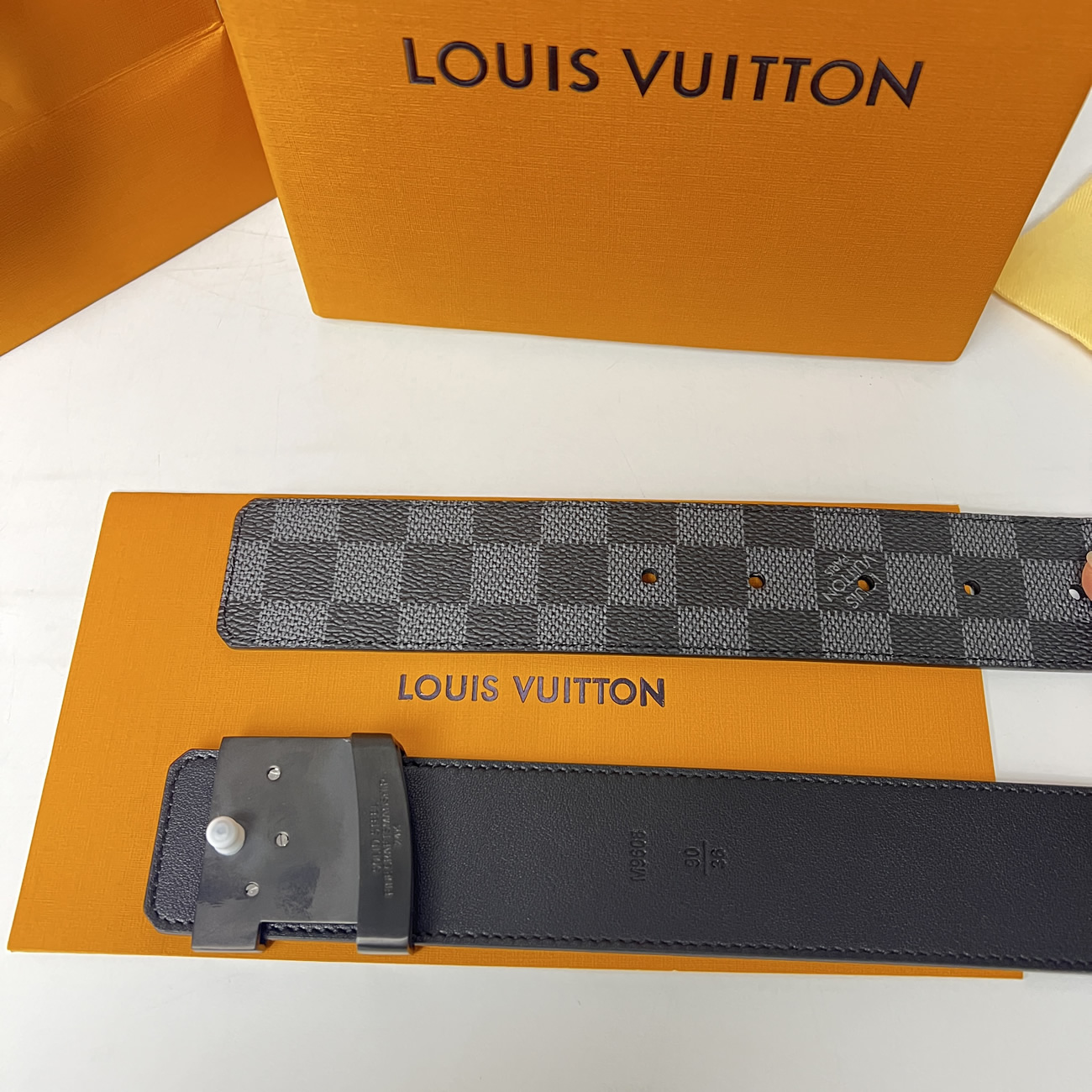 Lv Initiales 95cm 125cm Damier Black Belt (7) - newkick.vip