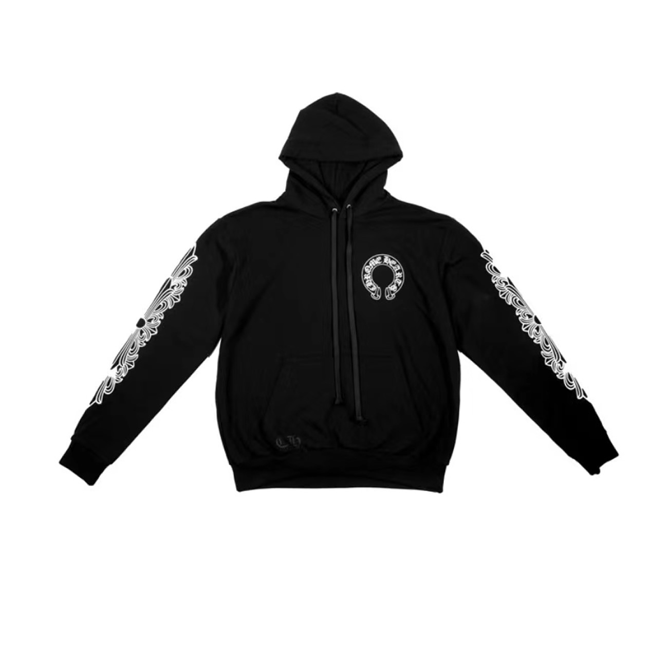 Chrome Hearts Horse Shoe Floral Hoodie Black (1) - newkick.vip