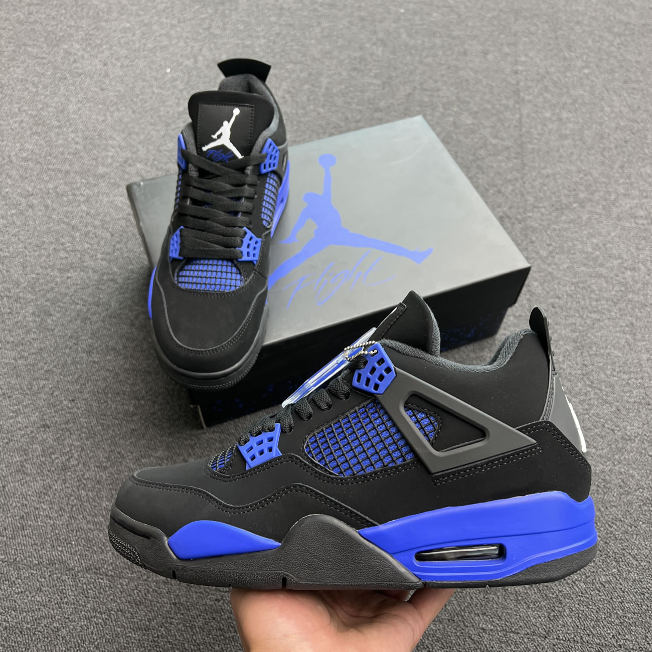 Air Jordan 4 Retro Black Game Royal Ct8527 018 (8) - newkick.vip