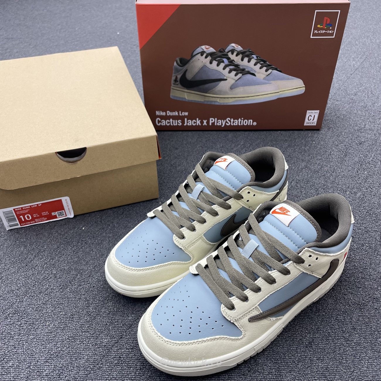 Nike Dunk Low Sp Travis Scott Brown Grey Cu1726 800 (5) - newkick.vip