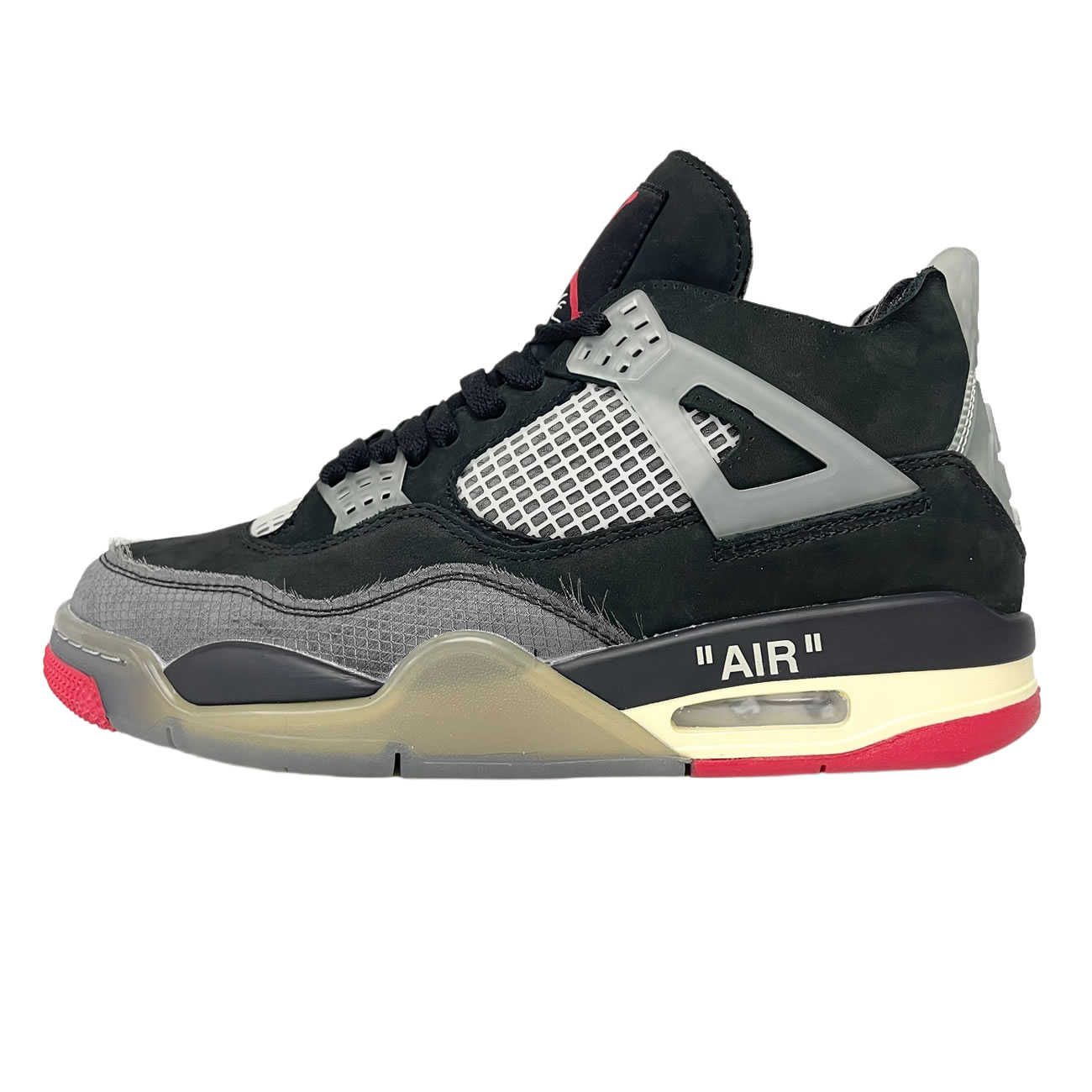 Off White X Air Jordan 4 Bred Black Red Release Date Cv9388 001 (1) - newkick.vip