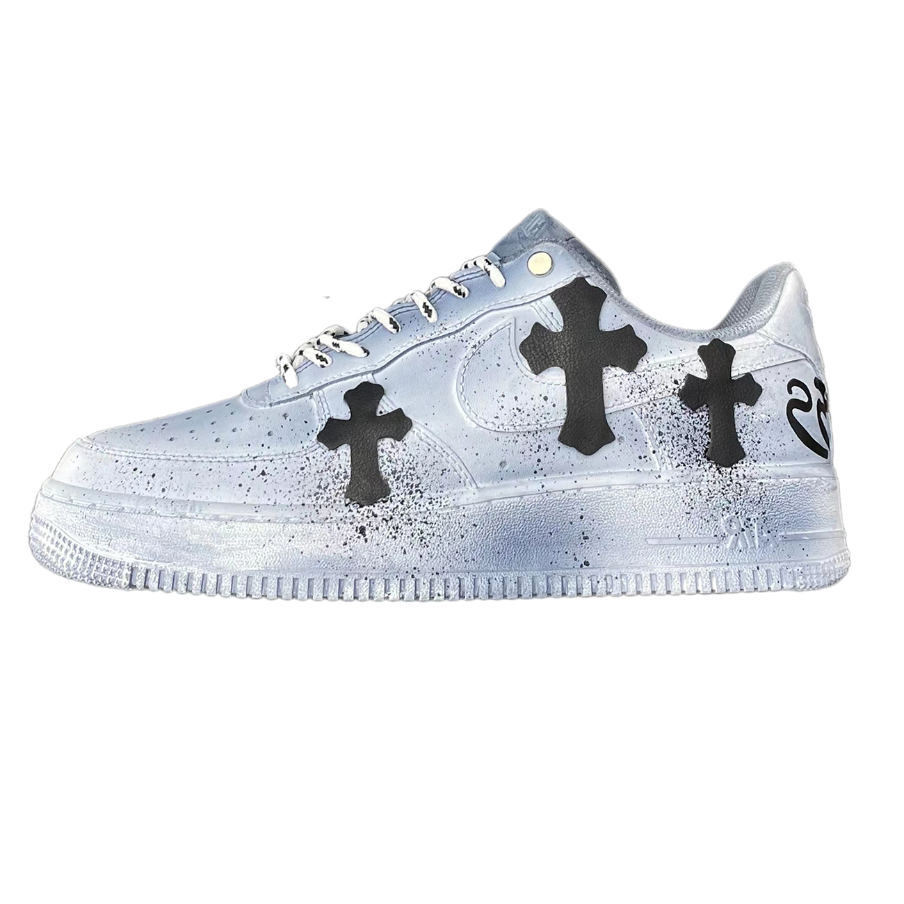 Custom Shoes Chrome X Nike Air Force 1 Dipped Reflective (1) - newkick.vip