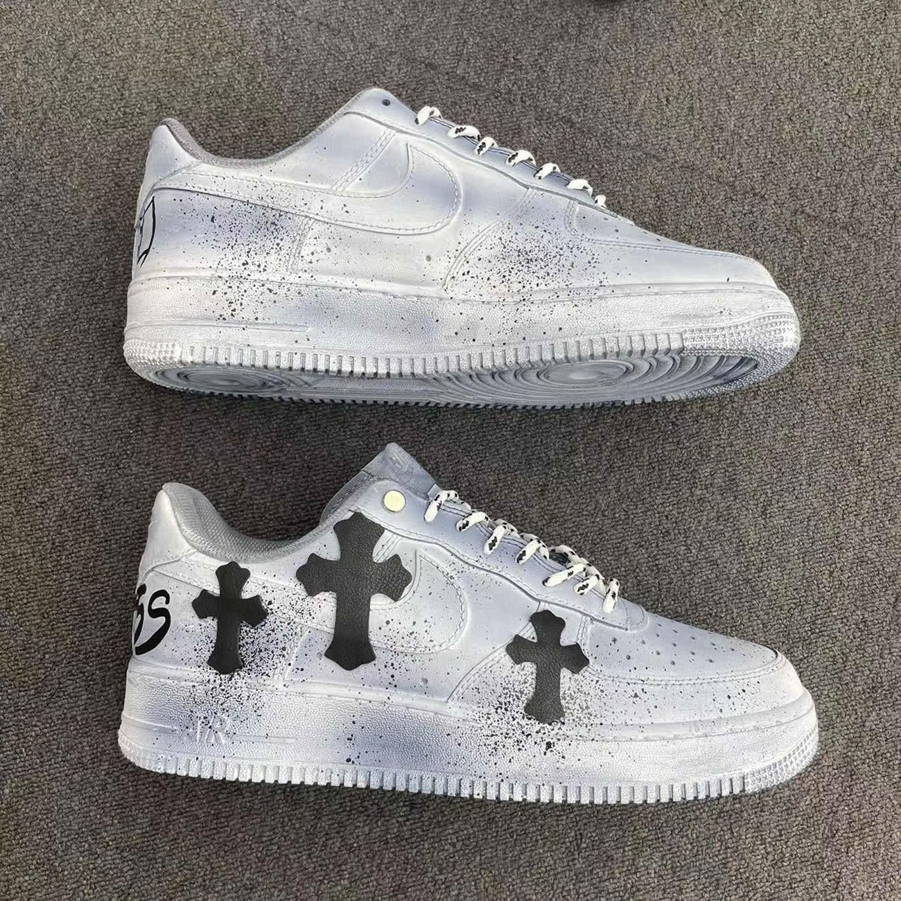 Custom Shoes Chrome X Nike Air Force 1 Dipped Reflective (3) - newkick.vip