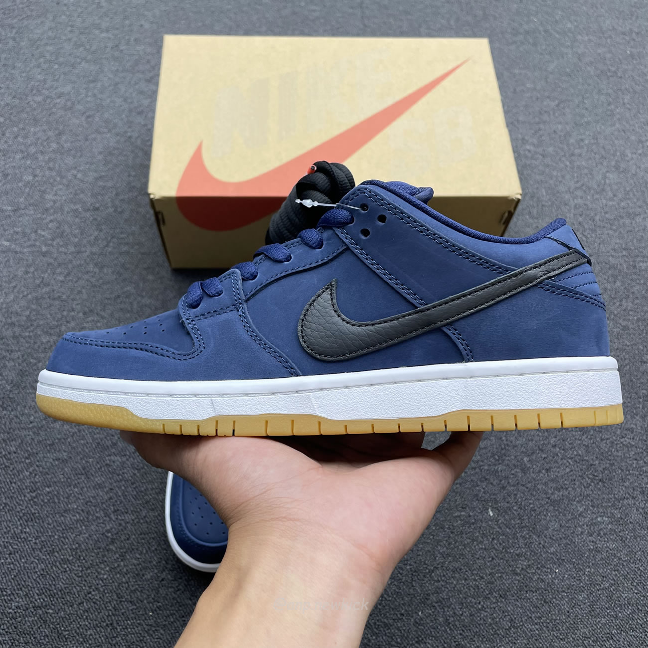 Nike Sb Dunk Low Navy Black Gum Cw7463 401 (3) - newkick.vip