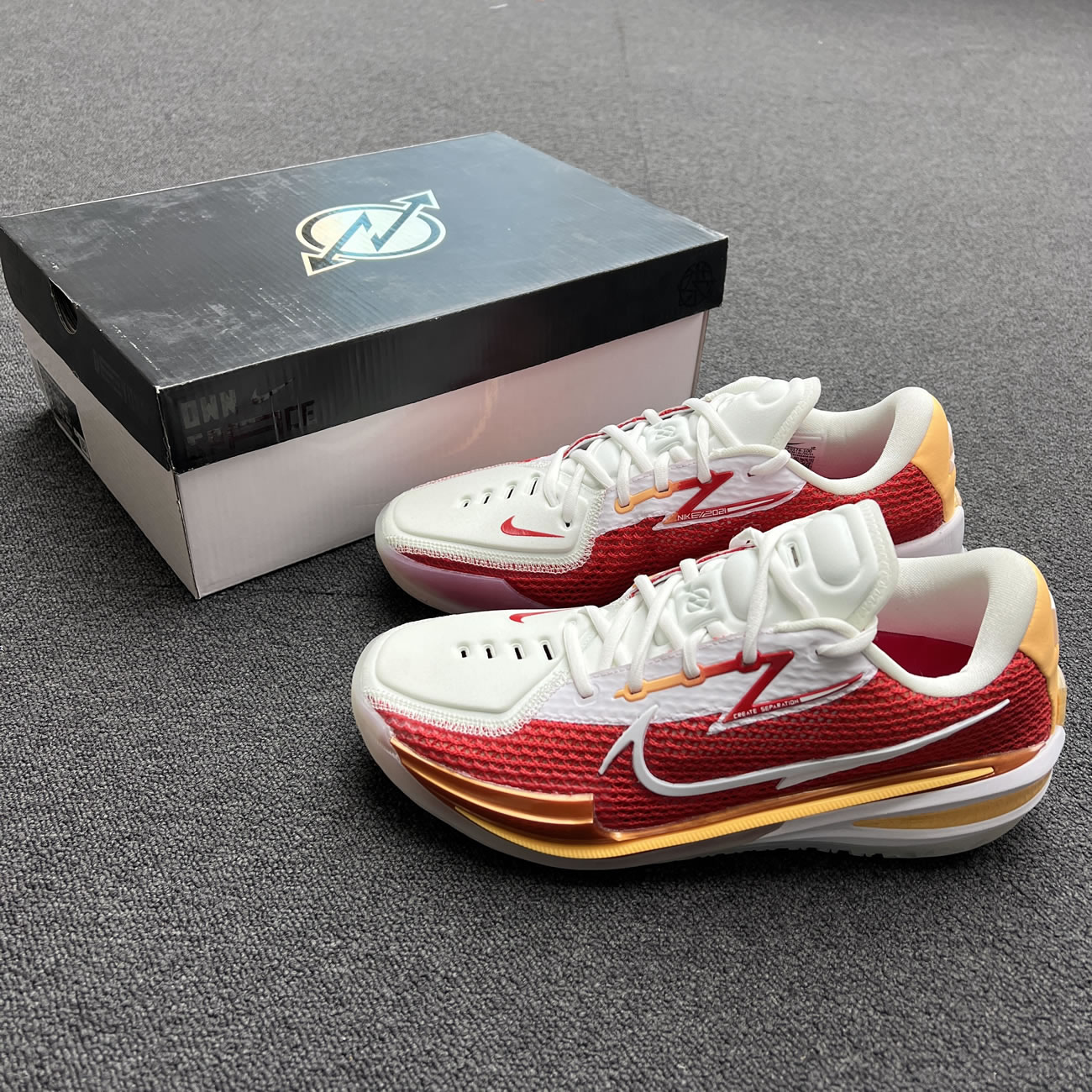 Nike Air Zoom Gt Cut University Red White Yellow (48) - newkick.vip