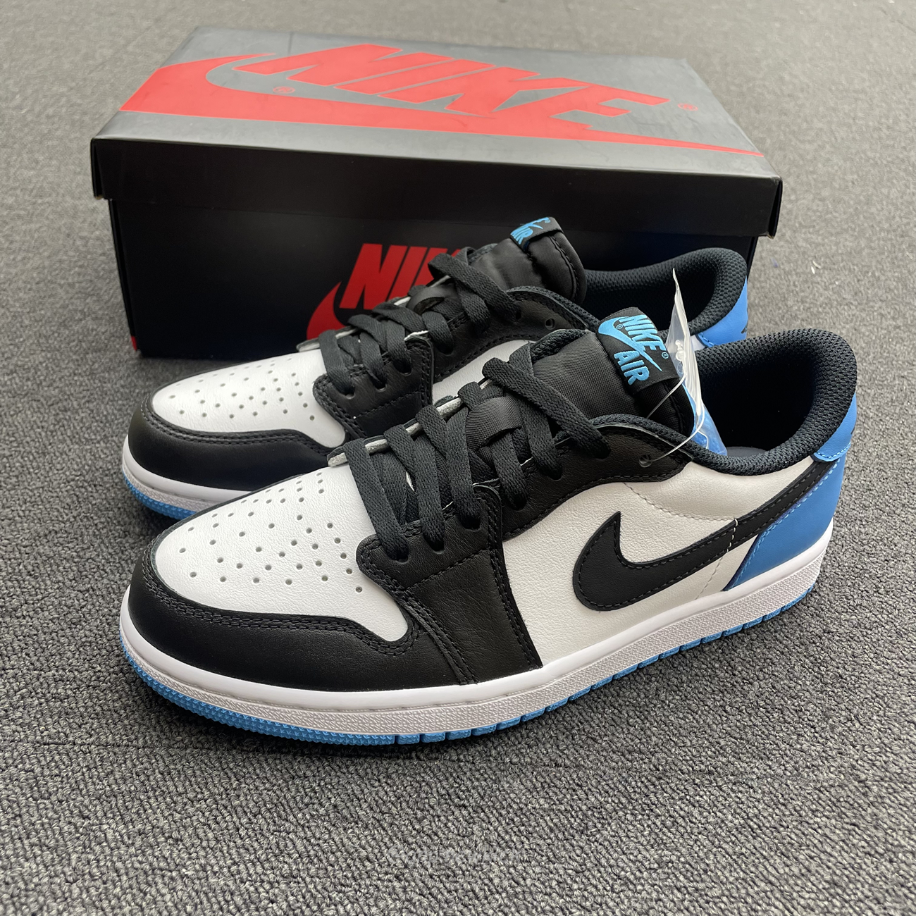 Air Jordan 1 Retro Low Og Black Dark Powder Blue Cz0790 104 (7) - newkick.vip