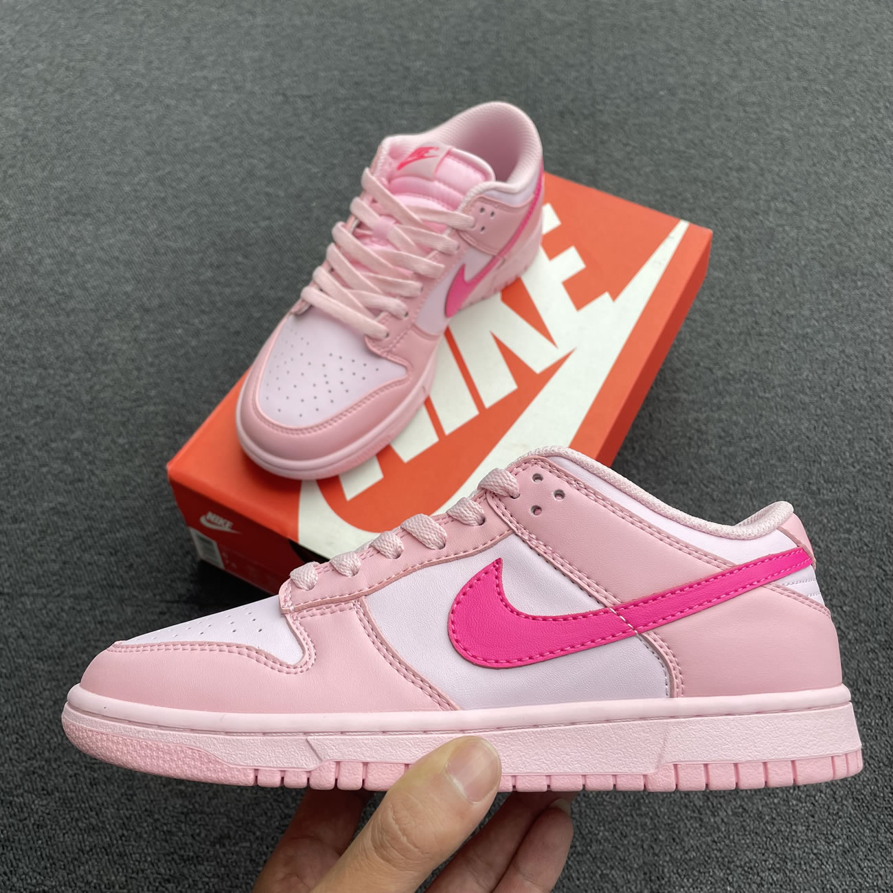 Nike Dunk Low Triple Pink Gs Dh9765 600 (3) - newkick.vip