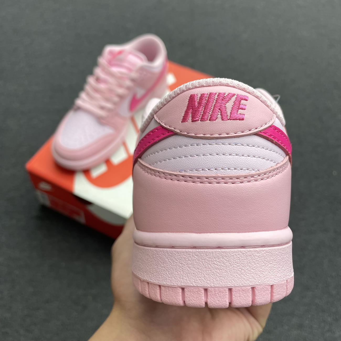 Nike Dunk Low Triple Pink Gs Dh9765 600 (6) - newkick.vip