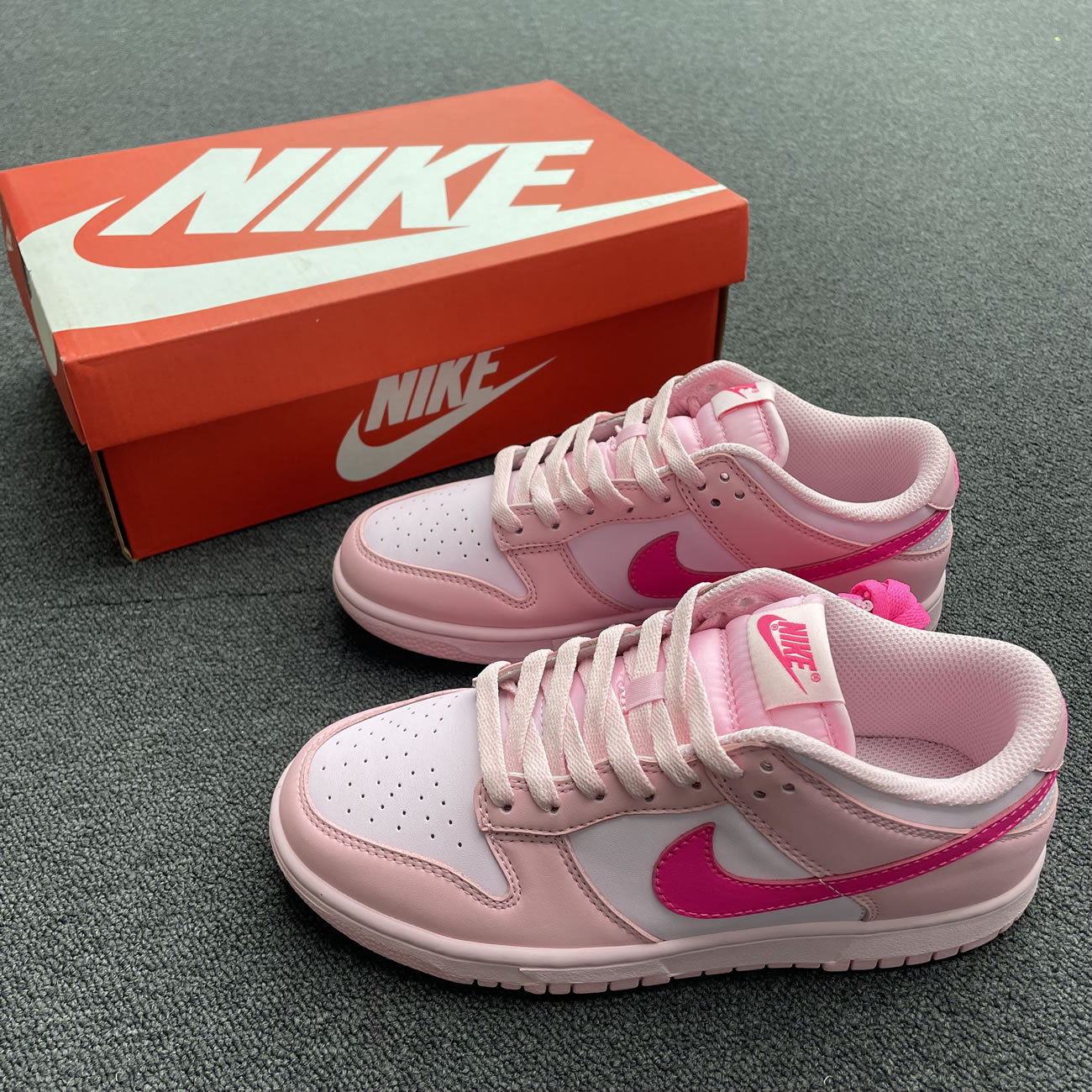 Nike Dunk Low Triple Pink Gs Dh9765 600 (7) - newkick.vip