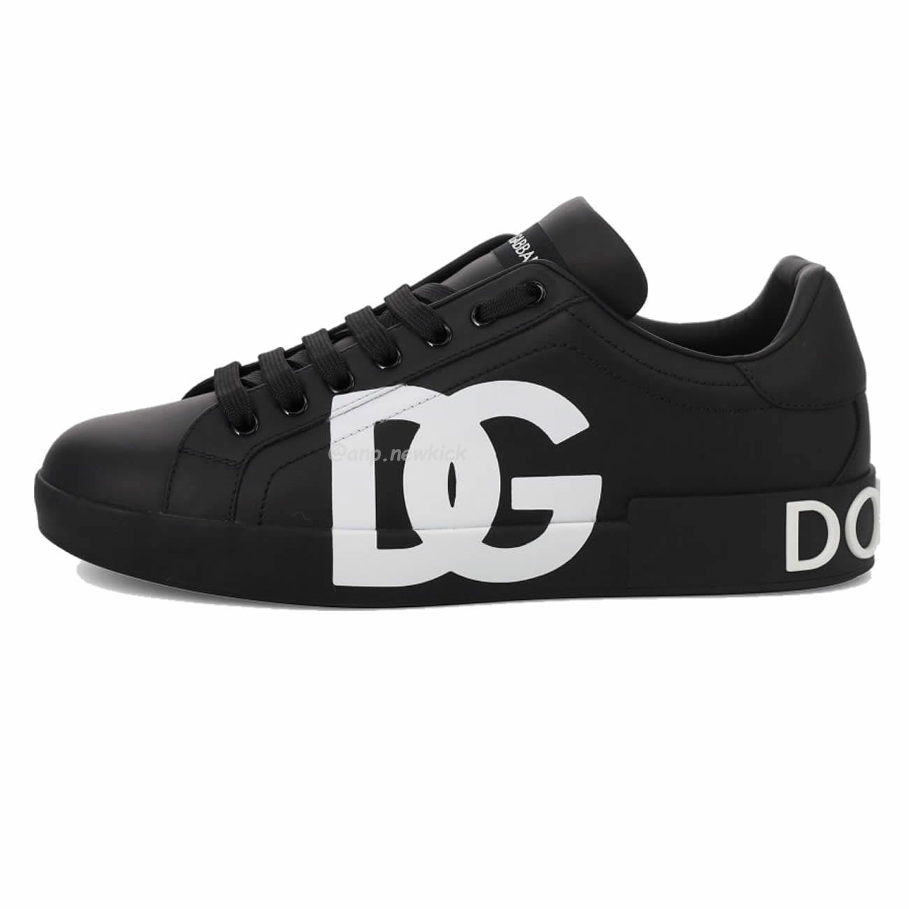 Dolce Gabbana Dg Logo Print Portofino Napa Calf Leather Sneakers (15) - newkick.vip