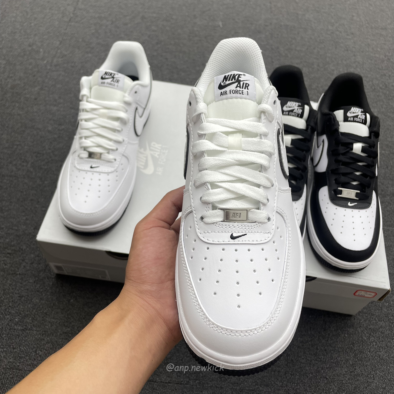 Nike Air Force 1 07 Low White Black Outline Swoosh White Swoosh Panda Dv0788 103 Dv0788 001 (10) - newkick.vip