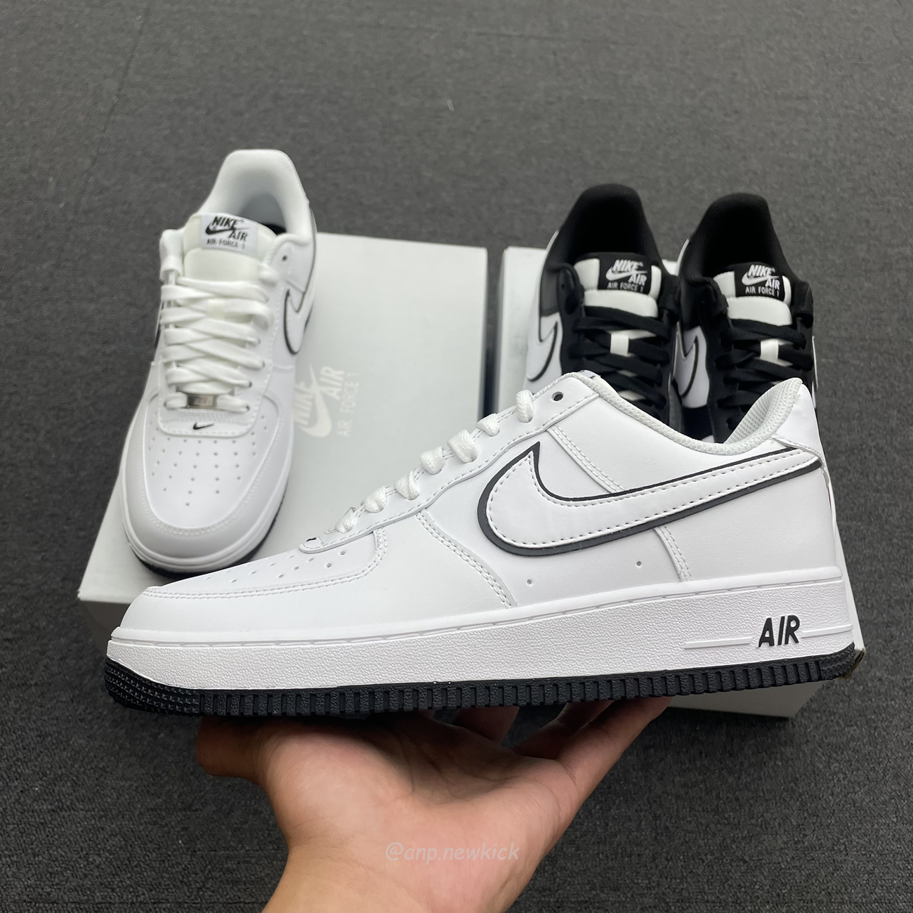 Nike Air Force 1 07 Low White Black Outline Swoosh White Swoosh Panda Dv0788 103 Dv0788 001 (9) - newkick.vip