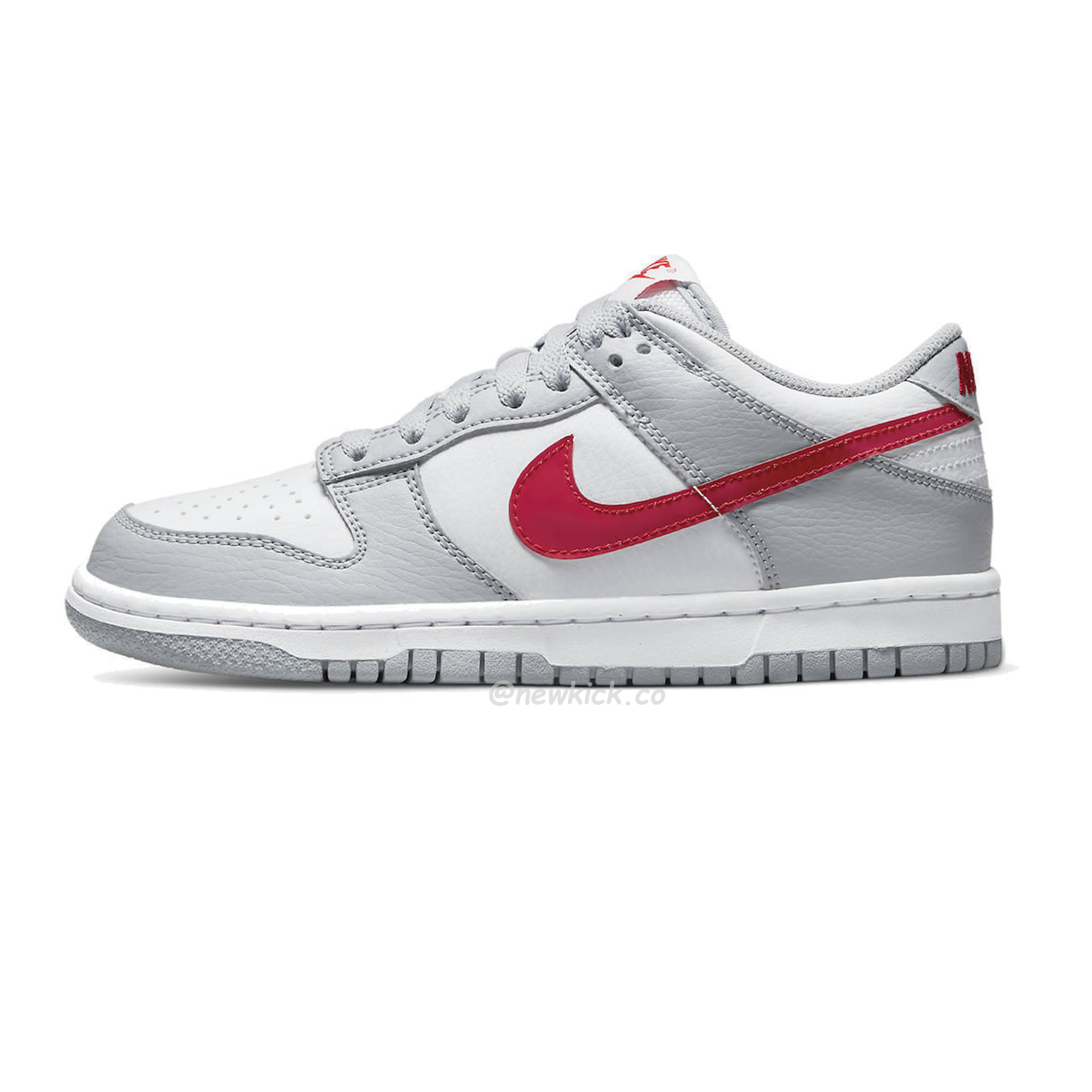 Nike Dunk Low White Wolf Grey University Red Gs Dv7149 001 (1) - newkick.vip